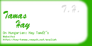 tamas hay business card